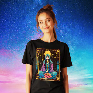 Tarot Illustration, the High Priestess Tri-Blend Shirt