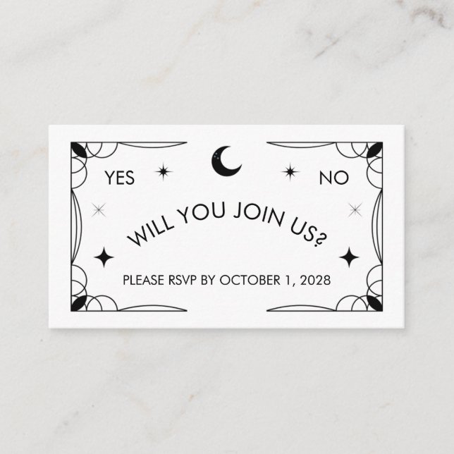 Tarot Inspired RSVP Card (Front)