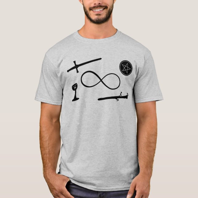 Tarot Lemniscate: The Magician & 4 Elements T-Shirt (Front)