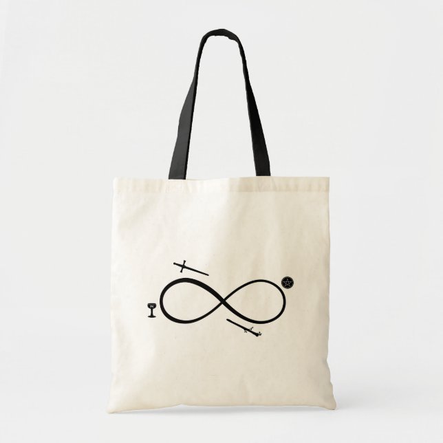 Tarot Lemniscate: The Magician & Elements Tote Bag (Front)