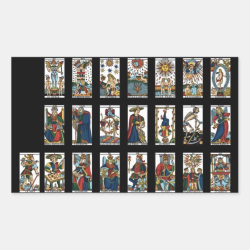 Tarot Major Arcana Classic  Rectangular Sticker