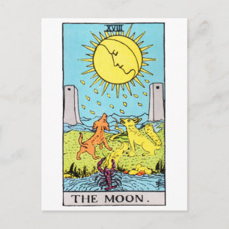 tarot-moon postcard