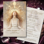 Tarot Mystic Woman Eye Moon Gold Flyer<br><div class="desc">Promote your holistic services with this elegant Tarot and Spiritual Business Flyer, designed for professionals in the fields of Tarot reading, spiritual coaching, yoga instruction, meditation guidance, and holistic healing. Featuring a mystical celestial design with golden accents, this flyer is perfect for attracting clients seeking clarity, balance, and insight. Customizable...</div>