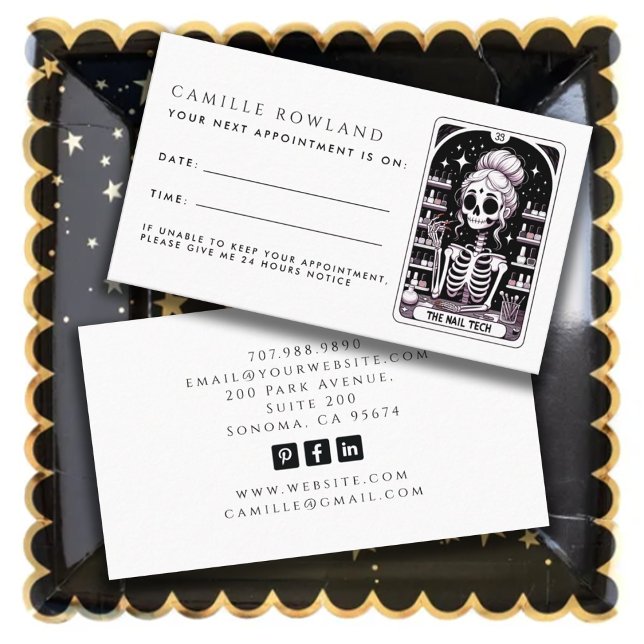 Tarot Nail Technician Appointment Cards (Creator Uploaded)