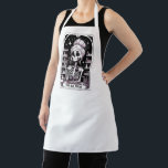 Tarot Nail Technician Apron<br><div class="desc">A unique nail technician promotional apron,  featuring a skeleton with tools of the nail technician. A unique style with a touch of humor. Dusty pink and black.</div>