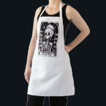 Tarot Nail Technician Apron<br><div class="desc">A unique nail technician promotional apron, featuring a skeleton with tools of the nail technician. A unique style with a touch of humor. Pink and black on white.</div>