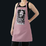 Tarot Nail Technician Apron<br><div class="desc">A unique nail technician promotional apron,  featuring a skeleton with tools of the nail technician. A unique style with a touch of humor. Dusty pink and black.</div>