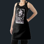 Tarot Nail Technician Black  Apron<br><div class="desc">A unique nail technician promotional apron,  featuring a skeleton with tools of the nail technician. A unique style with a touch of humor. Pink and white on black.</div>