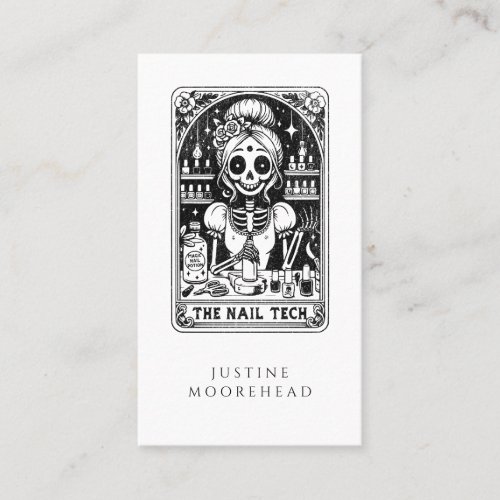 Tarot Nail Technician Business Card