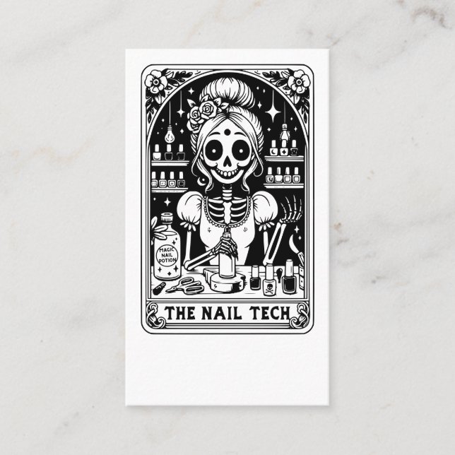 Tarot Nail Technician Business Card (Front)