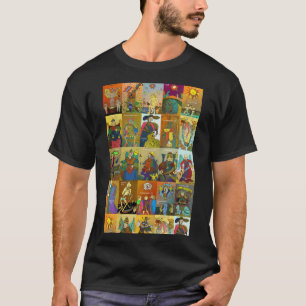 Tarot of Marseille t-shirt whole deck art colorful