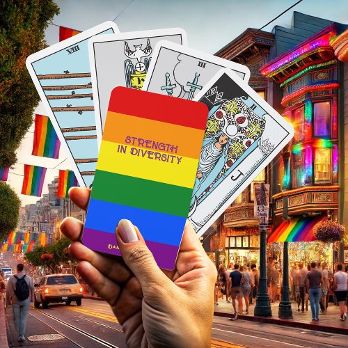 Tarot Pride Month Strength Diversity Rainbow Flag Cards Tarot Pride Month Strength Diversity Rainbow Flag Cards