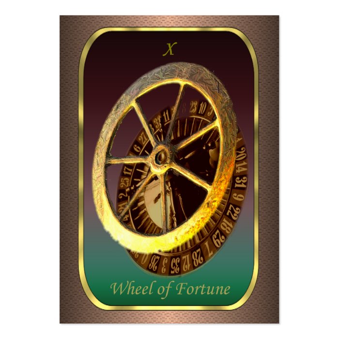 Tarot Profile Cards   The Wheel of Fortune Business Card Template