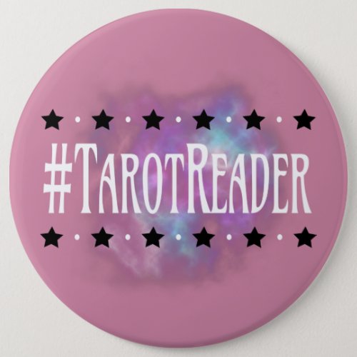 Tarot Reader Pink 6 in Button
