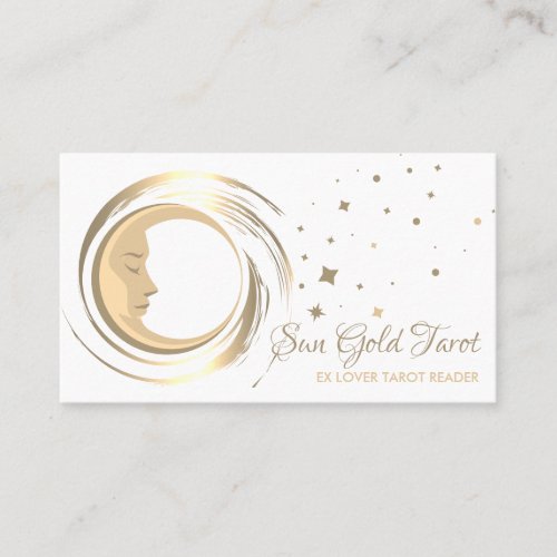 Tarot Reader Stars Moon Sun Business Card