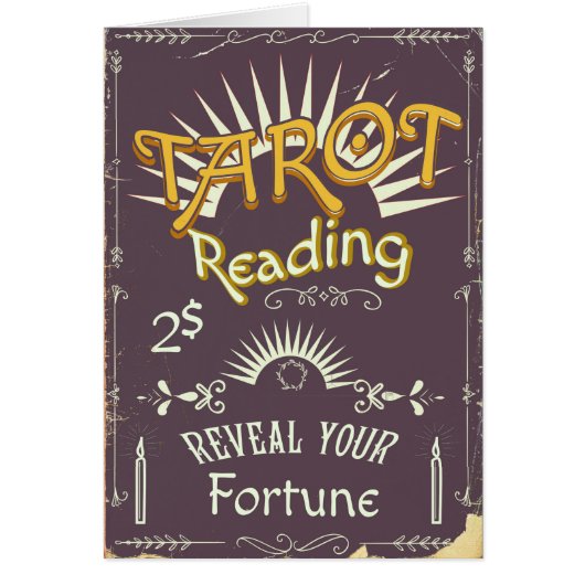 Tarot Reader vintage print Cards (Front)