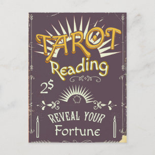 Tarot Reader vintage print Postcard