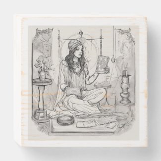 Tarot Reader Wood Box Sign