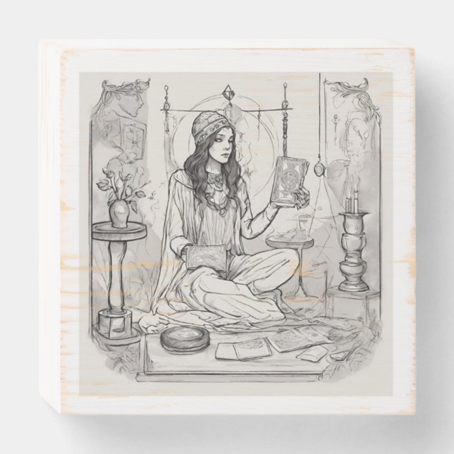 Tarot Reader Wood Box Sign (Front Horizontal)