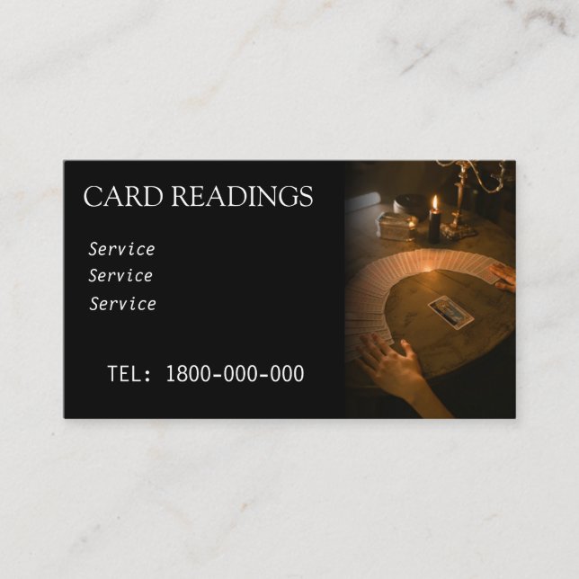 TAROT READING EDITABLE CARD (Front)