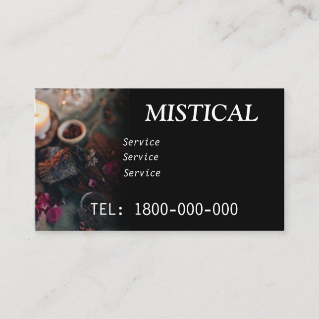 TAROT READING MISTICAL Business Card (Front)