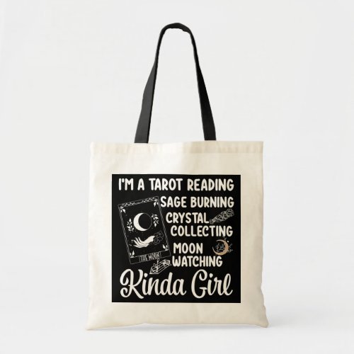 Tarot Reading Moon Phases Crystal Sage Burning Tote Bag