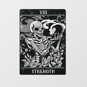Tarot Skeleton Strength Window Cling