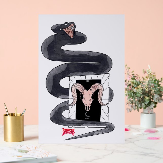Tarot Snake Print Acrylic Sign (Wedding)