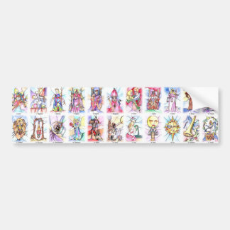Tarot Stained Glass 11x2 Bumper Sticker