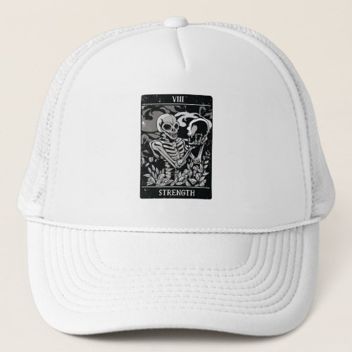 Tarot Strength Skull Trucker Hat