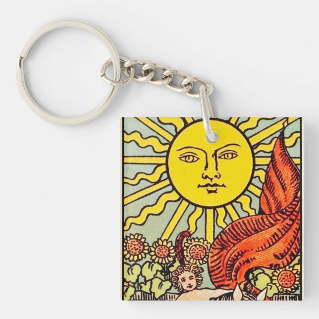 Tarot Sun Card  Keychain (Front)