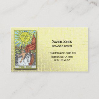 Tarot Sun personalized business card