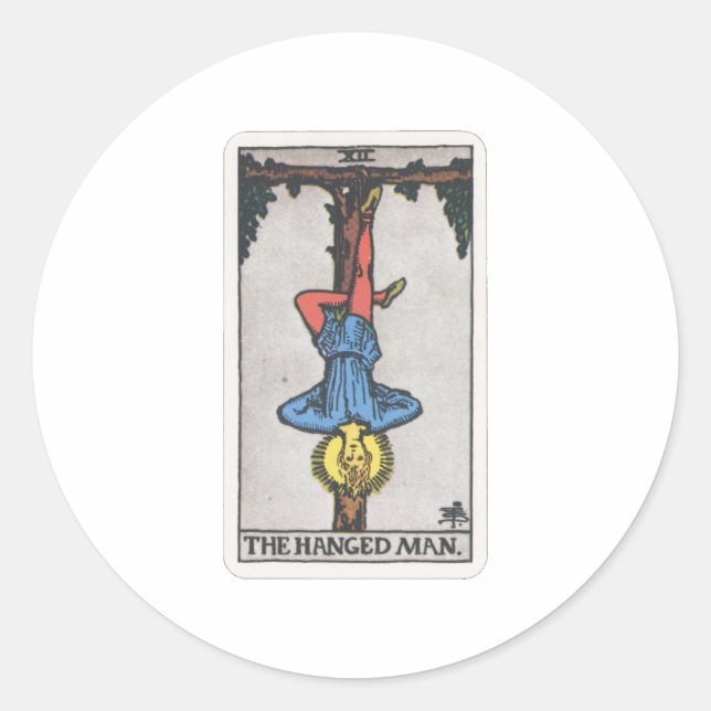 Tarot The hanged man Classic Round Sticker (Front)