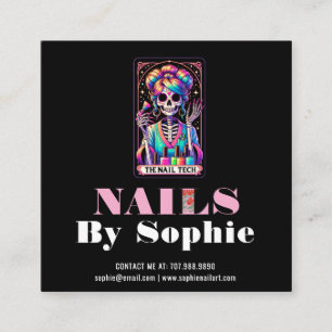Tarot Theme Nail Tech Nail Art Business Card