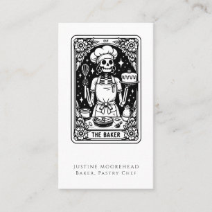 Tarot Themed Baker Pastry Chef Dessert Caterer  Business Card