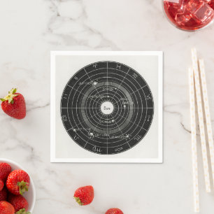 tarot, witch, zodiac sign, space, magical, moon napkins