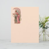 TAROTS/ LADY OF THE MOON,FLOWERS IN PINK MONOGRAM (Standing Front)