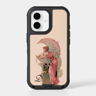 TAROTS/ LADY OF THE MOON,FLOWERS IN PINK MONOGRAM iPhone 17 CASE