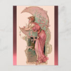 TAROTS / LADY OF THE MOON WITH FLOWERS IN PINK