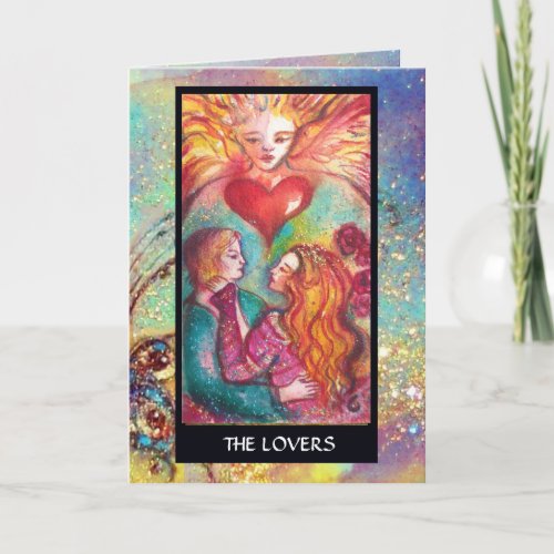TAROTS OF LOST SHADOWS  LOVERS Valentines Day Holiday Card