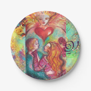 TAROTS OF LOST THE SHADOWS,LOVERS Valentine's Day Paper Plates