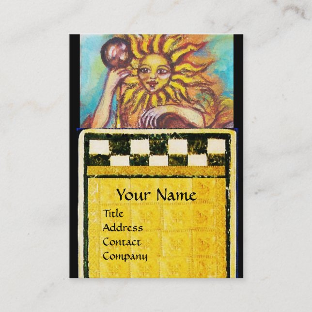 TAROTS OF THE LOST SHADOWS 19 / THE SUN BUSINESS CARD (Front)