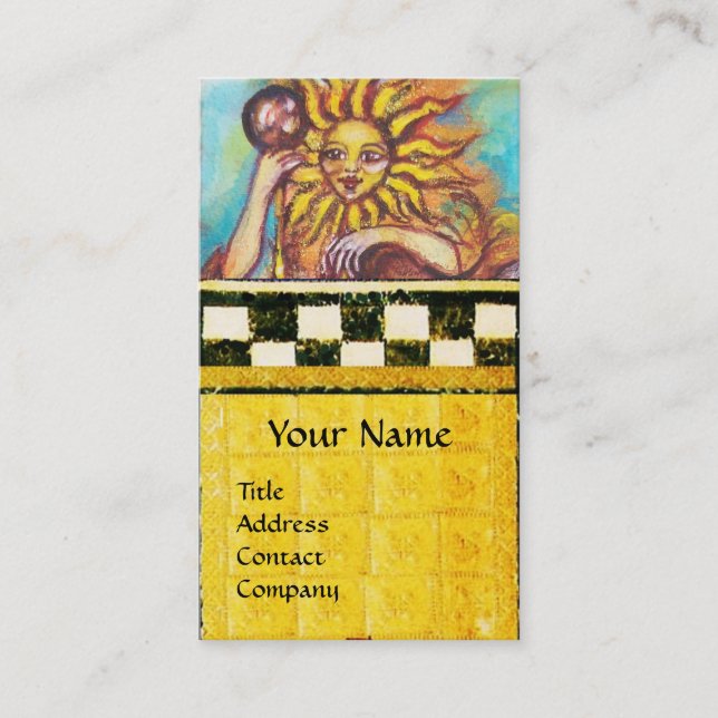 TAROTS OF THE LOST SHADOWS 19 / THE SUN BUSINESS CARD (Front)