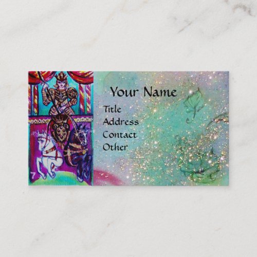 TAROTS OF THE LOST SHADOWS  CHARIOT Blue Business Card