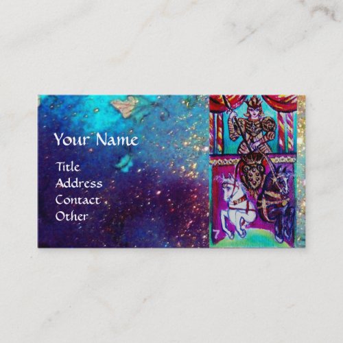 TAROTS OF THE LOST SHADOWS  CHARIOT Blue Business Card