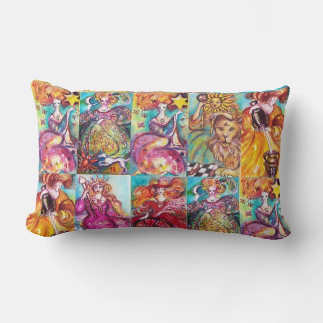 TAROTS OF THE LOST SHADOWS /STAR,MOON,SUN,EMPRESS LUMBAR PILLOW (Front)