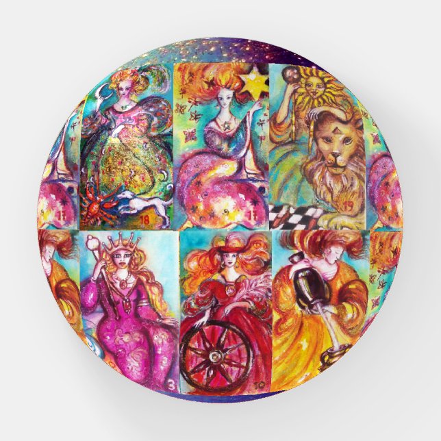 TAROTS OF THE LOST SHADOWS /STAR,MOON,SUN,EMPRESS  PAPERWEIGHT (Front)