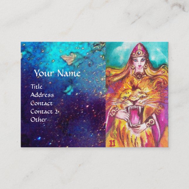 TAROTS OF THE LOST SHADOWS / STRENGHT / FORTITUDE BUSINESS CARD (Front)