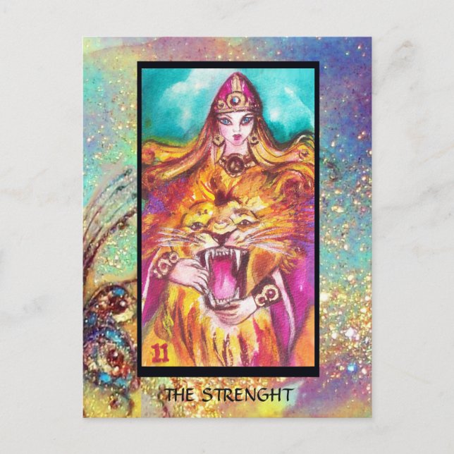 TAROTS OF THE LOST SHADOWS /STRENGHT / FORTITUDE POSTCARD (Front)