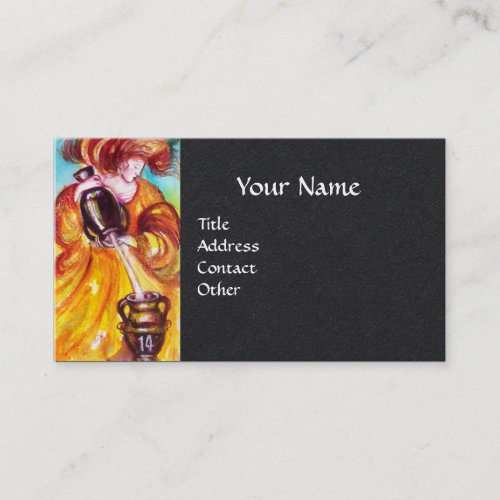 TAROTS OF THE LOST SHADOWS TEMPERANCE Black Paper Business Card